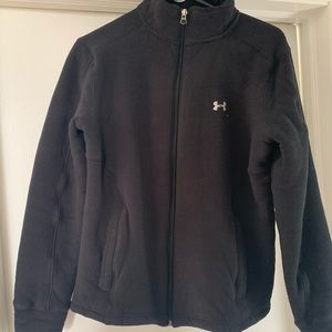 Large Underarmour Black Fleece Jacket *Gently used